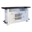 Pemberly Row Wood Home Bar with 2 Shelves and 3 Drawers in Espresso