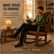 Pemberly Row Wood Indoor Rocking Chair - Chocolate with Cushion Seat & High Back