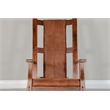 Pemberly Row Wood Indoor Rocking Chair - Chocolate with Cushion Seat & High Back