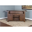 Pemberly Row Wood Home Bar with 2 Shelves and 3 Drawers in Brown