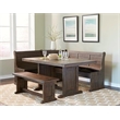 Pemberly Row 4PCs Corner Dining Set/Breakfast Nook in Tobacco Leaf with Storage
