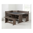 Pemberly Row 4PCs Corner Dining Set/Breakfast Nook in Tobacco Leaf with Storage