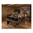 Pemberly Row 4PCs Corner Dining Set/Breakfast Nook in Tobacco Leaf with Storage