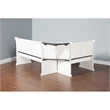 Pemberly Row 4PCs Corner Dining Set/Breakfast Nook in Brown with Storage Space