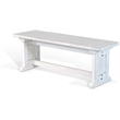 Pemberly Row 4Pc Wood Corner Dining Set with Reversible Benches - White