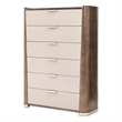 Pemberly Row Transitional 6-Drawers Chest in Slate Wood Finish
