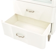 Pemberly Row Transitional 2-Drawers Display Cabinet - Creamy Pearl