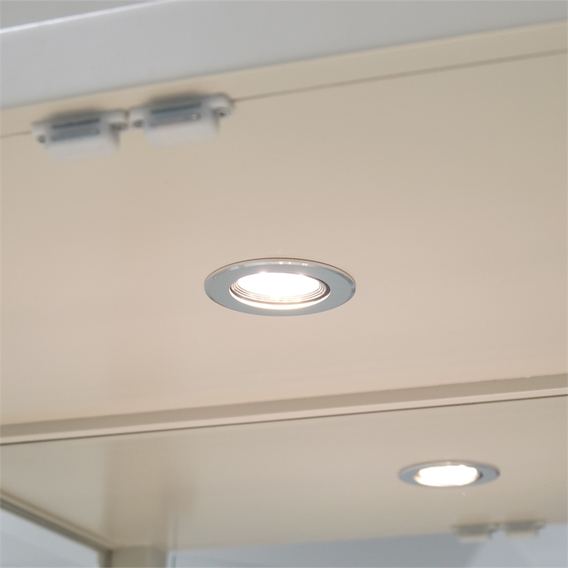 Pemberly Row Transitional 2-Drawers Display Cabinet - Creamy Pearl