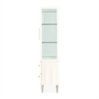 Pemberly Row Transitional 2-Drawers Display Cabinet - Creamy Pearl