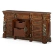 Pemberly Row Traditional 9-Drawers Wood Dresser - Classic Chestnut
