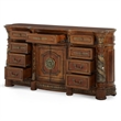 Pemberly Row Traditional 9-Drawers Wood Dresser - Classic Chestnut