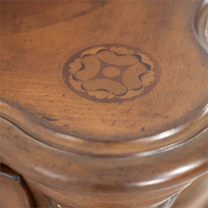 Pemberly Row Traditional 9-Drawers Wood Dresser - Classic Chestnut
