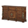 Pemberly Row Traditional 9-Drawers Wood Dresser - Classic Chestnut