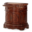 Pemberly Row Traditional Wood Bedside Chest in Honey Walnut Finish