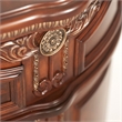Pemberly Row Traditional Wood Bedside Chest in Honey Walnut Finish