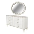 Pemberly Row Transitional Dresser with Mirror - Creamy Pearl