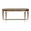 Pemberly Row Transitional Wood Console Table in Hazelnut Brown