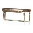 Pemberly Row Transitional Wood Console Table in Hazelnut Brown