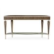Pemberly Row Transitional Wood Console Table in Hazelnut Brown