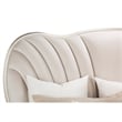 Pemberly Row Transitional Cal. King Velvet Panel Bed - Creamy Pearl
