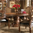 Pemberly Row Traditional Round Wood Dining Table - Classic Chestnut