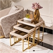 Pemberly Row Transitional Nesting Tables - Set of 3 - Shimmering Ivory