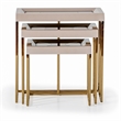 Pemberly Row Transitional Nesting Tables - Set of 3 - Shimmering Ivory