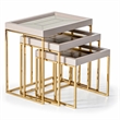 Pemberly Row Transitional Nesting Tables - Set of 3 - Shimmering Ivory