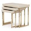 Pemberly Row Transitional Nesting Table - Set of 3 in Silken Matte Cream