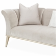 Pemberly Row Contemporary Sofa in Porcini Velvet and Champagne Wood Frame