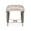 Pemberly Row Transitional Jacquard Fabric Ottoman in Bisque/Hazelnut Brown