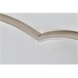 Pemberly Row Transitional Queen Scalloped Panel Bed - Porcelain/Chardonnay