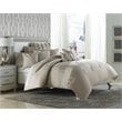 Pemberly Row Contemporary 10-piece Fabric King Comforter Set in Tan/Neutral