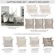 Pemberly Row Contemporary 10-piece Fabric King Comforter Set in Tan/Neutral