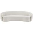 Pemberly Row Contemporary Rich Cream Boucle Fabric Upholstered Sofa