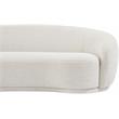 Pemberly Row Contemporary Rich Cream Boucle Fabric Upholstered Sofa