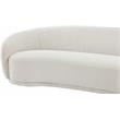 Pemberly Row Contemporary Rich Cream Boucle Fabric Upholstered Sofa