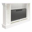Pemberley Row MDF White Fireplace Mantel Rectangular Realistic Flame 64