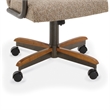 Pemberly Row Swivel Dining Chair in Chestnut and Texture Bronze (Set of 2)