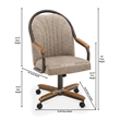 Pemberly Row Swivel Dining Chair in Chestnut and Texture Bronze (Set of 2)