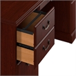 Pemberly Row Contemporary Executive Desk with Drawers in Harvest Cherry