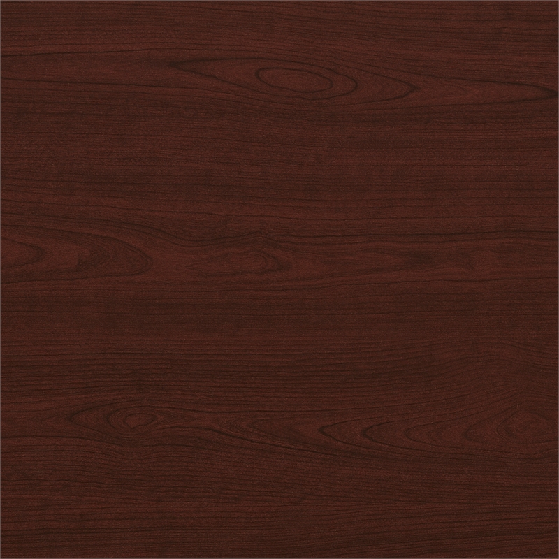 Pemberly Row Contemporary Executive Desk with Drawers in Harvest Cherry