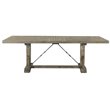 Pemberly Row Transitional Wood Dining Table in Walnut Chestnut