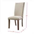 Pemberly Row Contemporary 6 Piece Dining Set in Walnut and Cream
