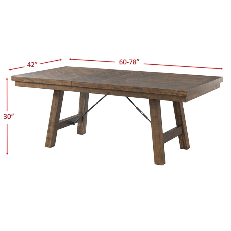 Pemberly Row Contemporary 6 Piece Dining Set in Walnut and Cream