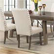 Pemberly Row Modern / Contemporary Dining Side Chair in Cream (Set of 2)