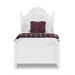 Pemberly Row Contemporary 3 Piece Twin Bedroom Set in White Finish