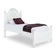 Pemberly Row Contemporary 3 Piece Twin Bedroom Set in White Finish