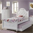Pemberly Row Contemporary 4 Piece Twin Platform Bedroom Set in White