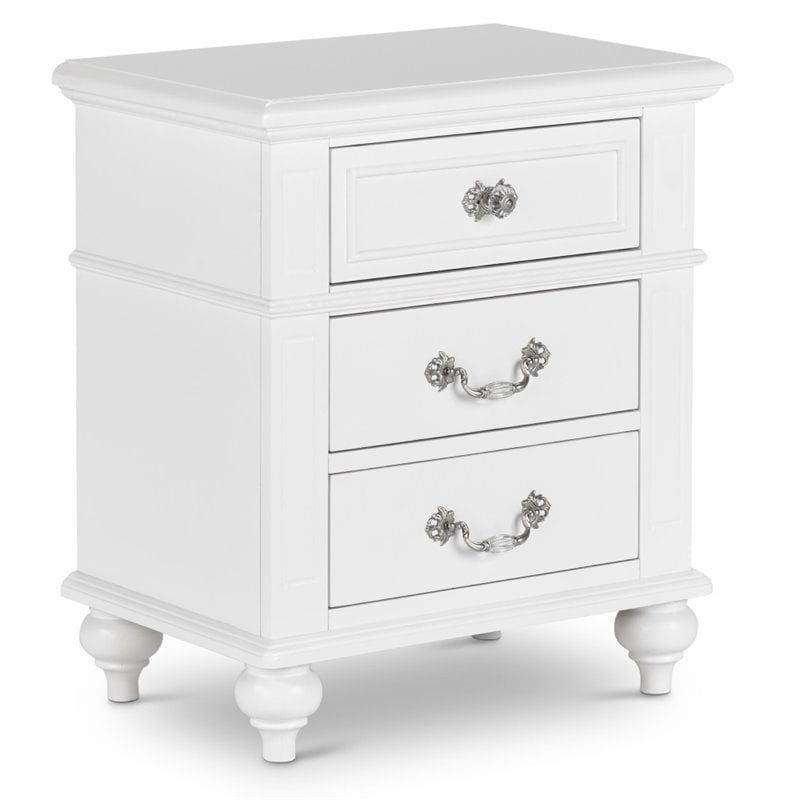 Pemberly Row Contemporary 4 Piece Twin Platform Bedroom Set in White